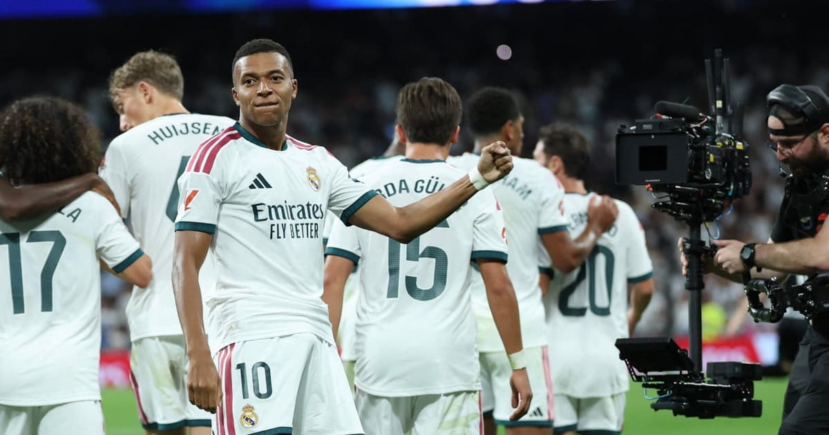 Com hat-trick de Mbappé, Real Madrid vence em La Liga