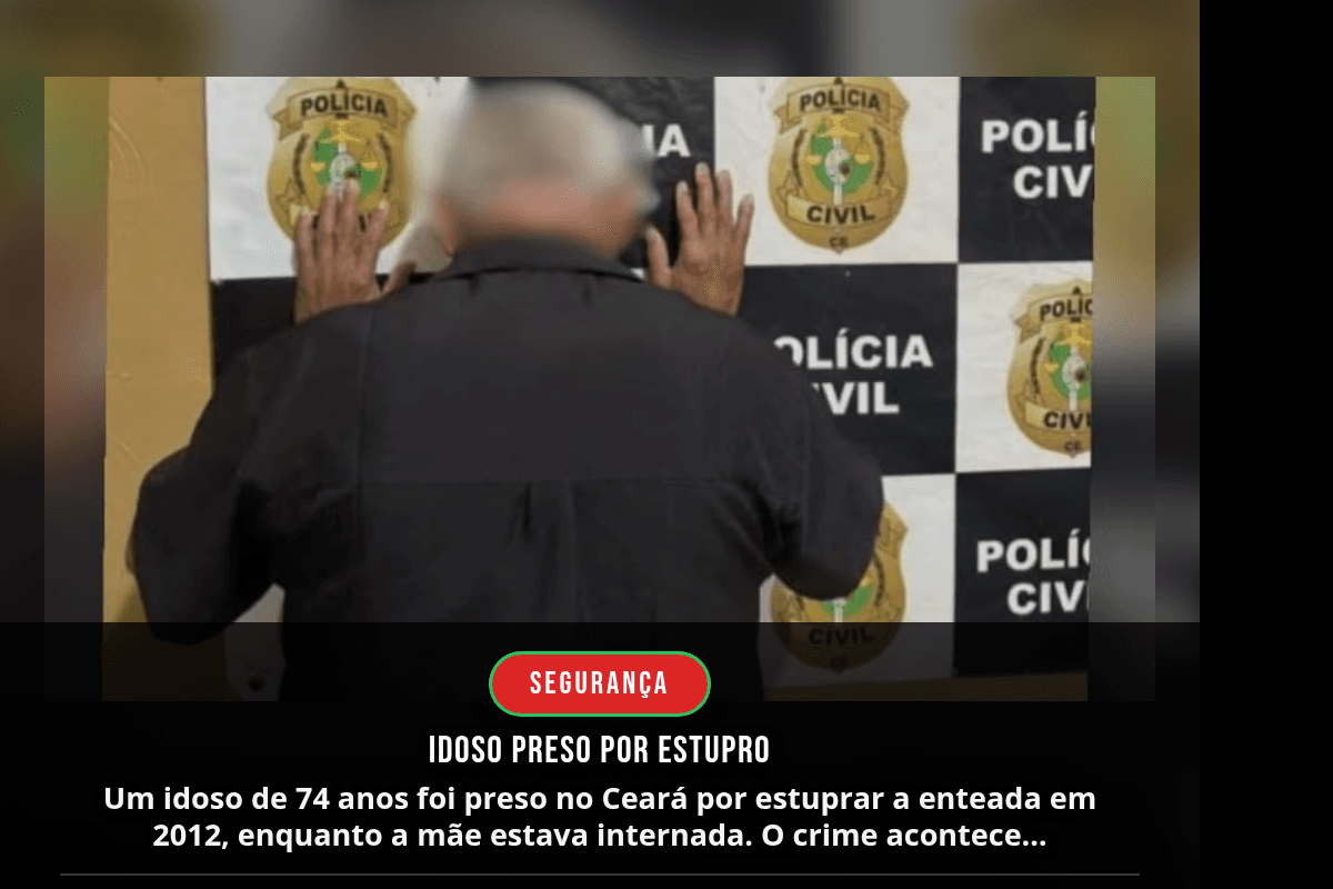 Idoso preso por estupro